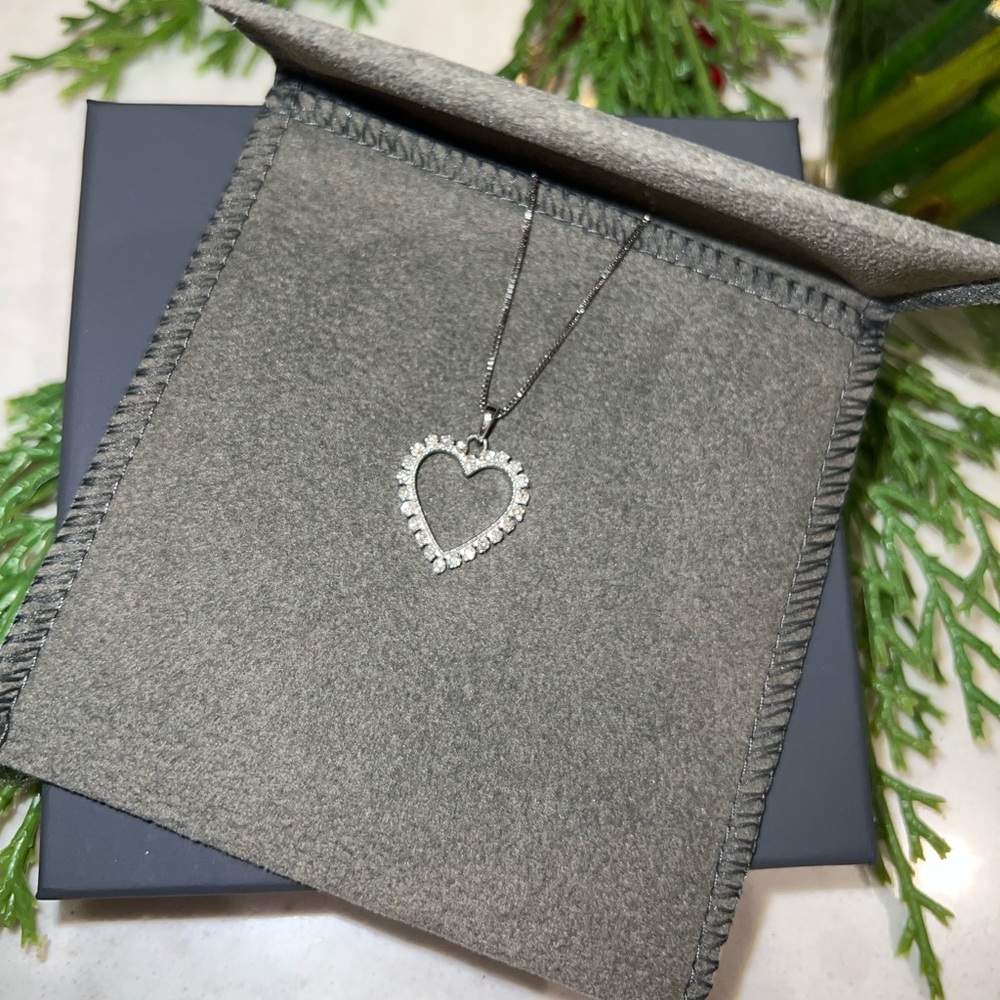 Sparkling Open Heart .5ct Diamond Necklace